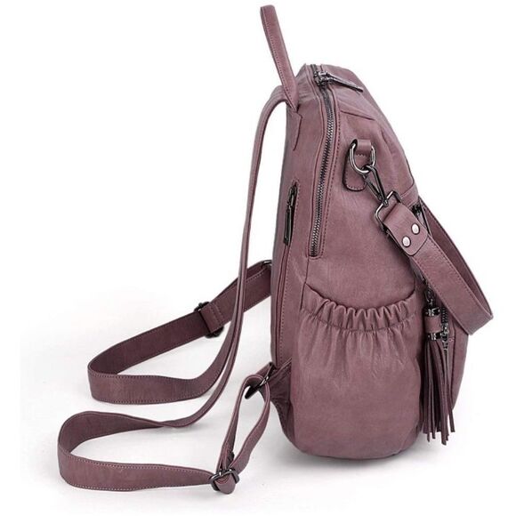 LMI Fashion Leather backpack-1 Purple main image 6